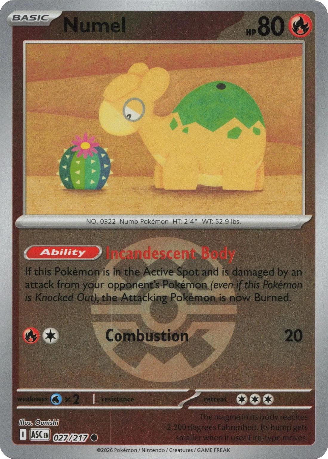 Ascended Heroes Numel [Ball] Pokémon card